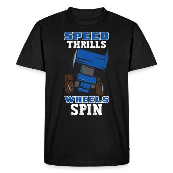 Sprint Car Mom Dirt Track Racing Race Day - T-shirt Premium bio Homme - noir - Devant - Nico (187cm)