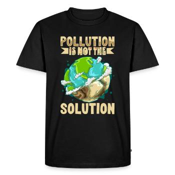 Changement climatique Environnement Jour de la Terre Planète - T-shirt Premium bio Homme - noir - Devant - Nico (187cm)