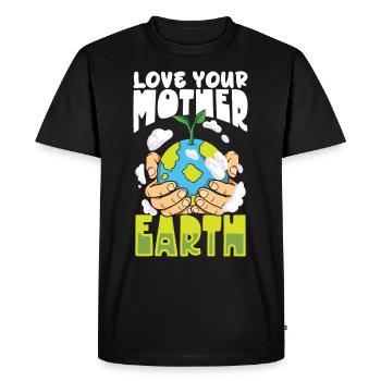 Changement climatique Environnement Jour de la Terre Planète - T-shirt Premium bio Homme - noir - Devant - Nico (187cm)