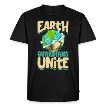 Changement climatique Environnement Jour de la Terre Planète - T-shirt Premium bio Homme - noir - Devant - Nico (187cm)