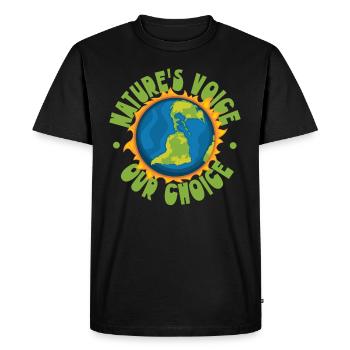 Changement climatique Environnement Jour de la Terre Planète - T-shirt Premium bio Homme - noir - Devant - Nico (187cm)