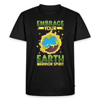 Changement climatique Environnement Jour de la Terre Planète - T-shirt Premium bio Homme - noir - Devant - Nico (187cm)