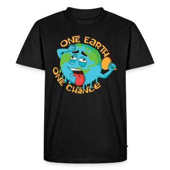 Changement climatique Environnement Jour de la Terre Planète - T-shirt Premium bio Homme - noir - Devant - Nico (187cm)
