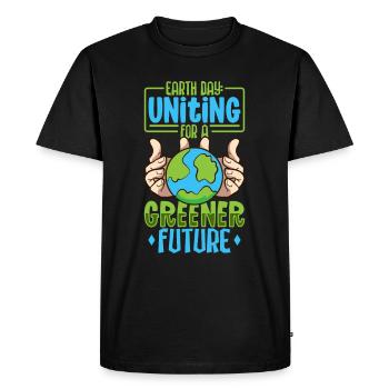 Changement climatique Environnement Jour de la Terre Planète - T-shirt Premium bio Homme - noir - Devant - Nico (187cm)