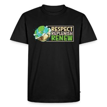 Changement climatique Environnement Jour de la Terre Planète - T-shirt Premium bio Homme - noir - Devant - Nico (187cm)
