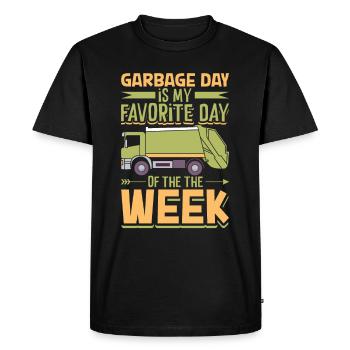 Conducteur de camion à ordures de recyclage de camion à ordures - T-shirt Premium bio Homme - noir - Devant - Nico (187cm)