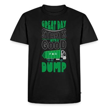 Conducteur de camion à ordures de recyclage de camion à ordures - T-shirt Premium bio Homme - noir - Devant - Nico (187cm)