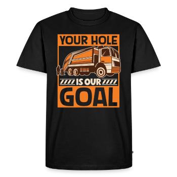 Conducteur de camion à ordures de recyclage de camion à ordures - T-shirt Premium bio Homme - noir - Devant - Nico (187cm)