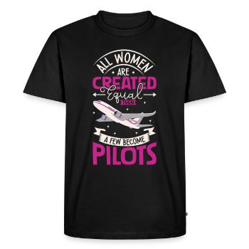 Pilote Aviation Avion Compagnie aérienne Futurs pilotes - T-shirt Premium bio Homme - noir - Devant - Nico (187cm)
