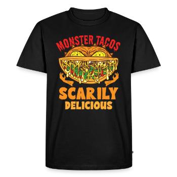 Monster Taco Horror Taco Halloween Taco Costume - Men's Premium Organic T-Shirt - black - Front - Nico (187cm)