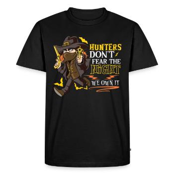 Vampire Hunter, Undead Slayer, Stake and Cross - Men's Premium Organic T-Shirt - black - Front - Nico (187cm)