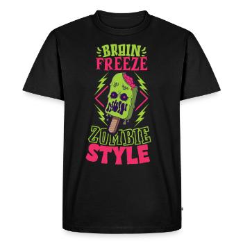 Ice Cream Lover Funny Ice Cream I Love - Men's Premium Organic T-Shirt - black - Front - Nico (187cm)