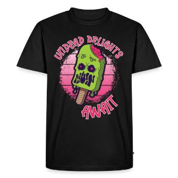 Ice Cream Lover Funny Ice Cream I Love - Men's Premium Organic T-Shirt - black - Front - Nico (187cm)