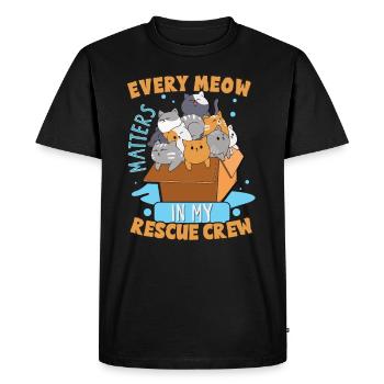 Animal RESCUE ANIMAL RIGHTS RESCUE Animal ADOPTION - T-shirt Premium bio Homme - noir - Devant - Nico (187cm)