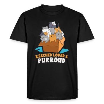 Animal Rescue Animal Rights Rescue Animal Adoption - Men's Premium Organic T-Shirt - black - Front - Nico (187cm)