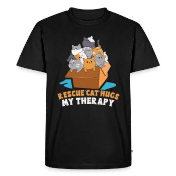 Animal RESCUE ANIMAL RIGHTS RESCUE Animal ADOPTION - T-shirt Premium bio Homme - noir - Devant - Nico (187cm)
