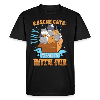 Animal RESCUE ANIMAL RIGHTS RESCUE Animal ADOPTION - T-shirt Premium bio Homme - noir - Devant - Nico (187cm)