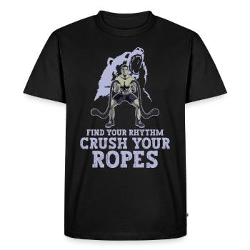 Cordes d'entraînement à la corde, cordes de combat, cadeaux de remise en forme - T-shirt Premium bio Homme - noir - Devant - Nico (187cm)