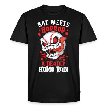 Horror Baseball Creepy Baseball Spooky - Men's Premium Organic T-Shirt - black - Front - Nico (187cm)