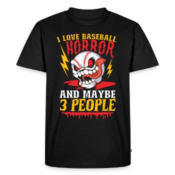 Horror Baseball Creepy Baseball Spooky - Men's Premium Organic T-Shirt - black - Front - Nico (187cm)