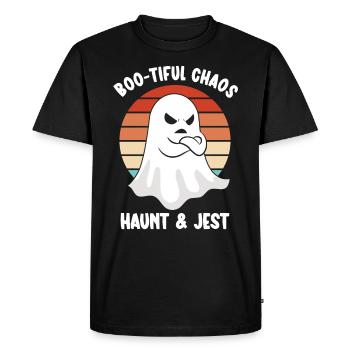 Ghostbusters Funny Ghost Angry Ghost - Men's Premium Organic T-Shirt - black - Front - Nico (187cm)