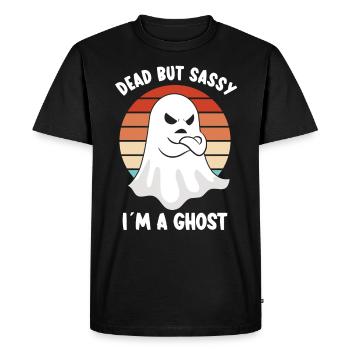Ghostbusters Funny Ghost Angry Ghost - Men's Premium Organic T-Shirt - black - Front - Nico (187cm)