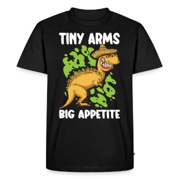 T-rex Taco Lovers Cuisine mexicaine - T-shirt Premium bio Homme - noir - Devant - Nico (187cm)