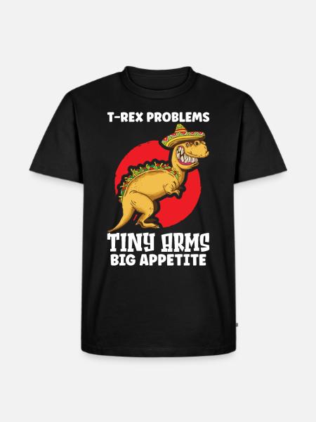 T-rex Taco Lovers Mexican Food - Men's Premium Organic T-Shirt - black