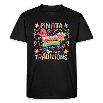 Piñata Fiesta mexicaine Patrimoine mexicain - T-shirt Premium bio Homme - noir - Devant - Nico (187cm)
