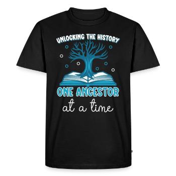 Arbre généalogique Historien de la famille Généalogie Généalogiste - T-shirt Premium bio Homme - noir - Devant - Nico (187cm)