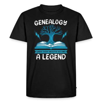 Arbre généalogique Historien de la famille Généalogie Généalogiste - T-shirt Premium bio Homme - noir - Devant - Nico (187cm)