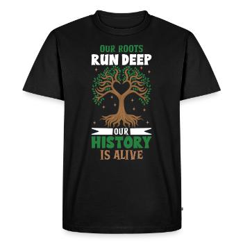 Arbre généalogique Historien de la famille Généalogie Généalogiste - T-shirt Premium bio Homme - noir - Devant - Nico (187cm)