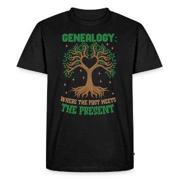 Arbre généalogique Historien de la famille Généalogie Généalogiste - T-shirt Premium bio Homme - noir - Devant - Nico (187cm)