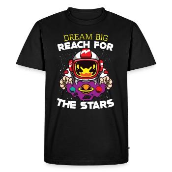 Astronaute Astronomie Système solaire Space Kids - T-shirt Premium bio Homme - noir - Devant - Nico (187cm)