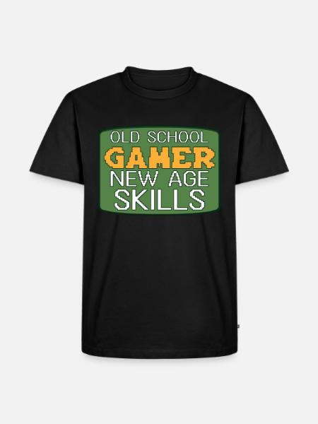 Funny retro gaming culture - Men's Premium Organic T-Shirt - black