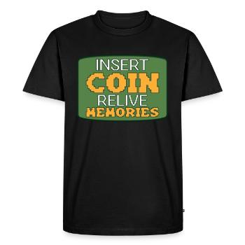 Drôle de culture du jeu rétro - T-shirt Premium bio Homme - noir - Devant - Nico (187cm)