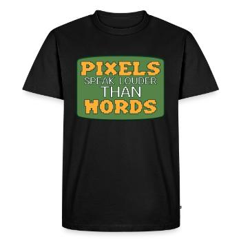 Drôle de culture du jeu rétro - T-shirt Premium bio Homme - noir - Devant - Nico (187cm)