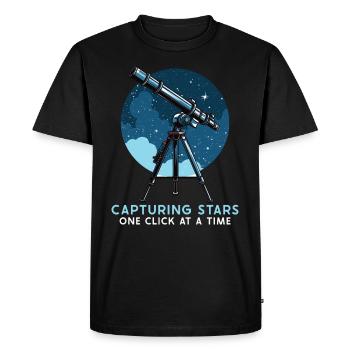 Astrophotographie Astronomy Space Camera - T-shirt Premium bio Homme - noir - Devant - Nico (187cm)