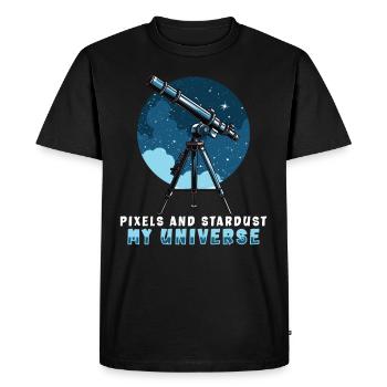 Astrophotographie Astronomy Space Camera - T-shirt Premium bio Homme - noir - Devant - Nico (187cm)