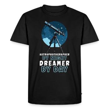 Astrophotographie Astronomy Space Camera - T-shirt Premium bio Homme - noir - Devant - Nico (187cm)