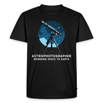 Astrophotographie Astronomie Appareil photo spatial - T-shirt Premium bio Homme - noir - Devant - Nico (187cm)