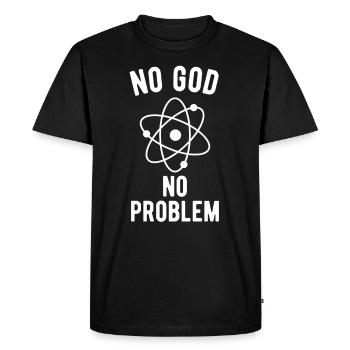 Atheist, Atheism, Anti-religion, Security, - Men's Premium Organic T-Shirt - black - Front - Nico (187cm)