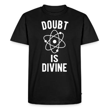 Athée, Athéisme, Anti-religion, Sécurité, - T-shirt Premium bio Homme - noir - Devant - Nico (187cm)