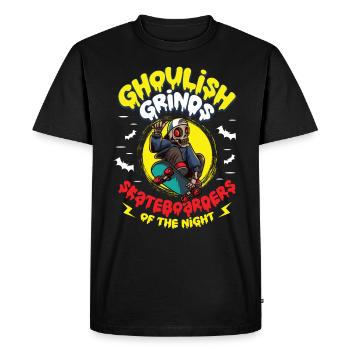 Horror Skateboarder Halloween Skateboard Cadeau - T-shirt Premium bio Homme - noir - Devant - Nico (187cm)