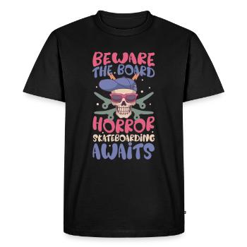 Horror Skateboarder Halloween Skateboard Cadeau - T-shirt Premium bio Homme - noir - Devant - Nico (187cm)