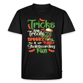 Horror Skateboarder Halloween Skateboard Cadeau - T-shirt Premium bio Homme - noir - Devant - Nico (187cm)