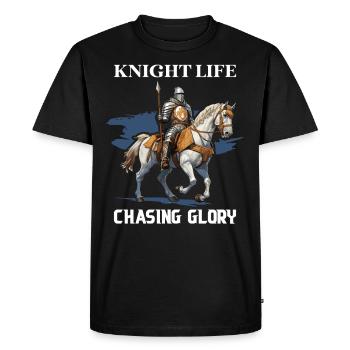Chevaliers Chevaliers Armure médiévale de la Renaissance - T-shirt Premium bio Homme - noir - Devant - Nico (187cm)