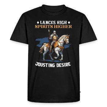 Chevaliers Chevaliers Armure médiévale de la Renaissance - T-shirt Premium bio Homme - noir - Devant - Nico (187cm)