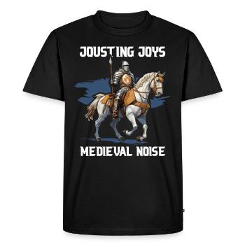 Chevaliers Chevaliers Armure médiévale de la Renaissance - T-shirt Premium bio Homme - noir - Devant - Nico (187cm)