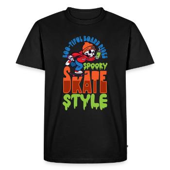 Horror Skateboarder Halloween Skateboard Cadeau - T-shirt Premium bio Homme - noir - Devant - Nico (187cm)